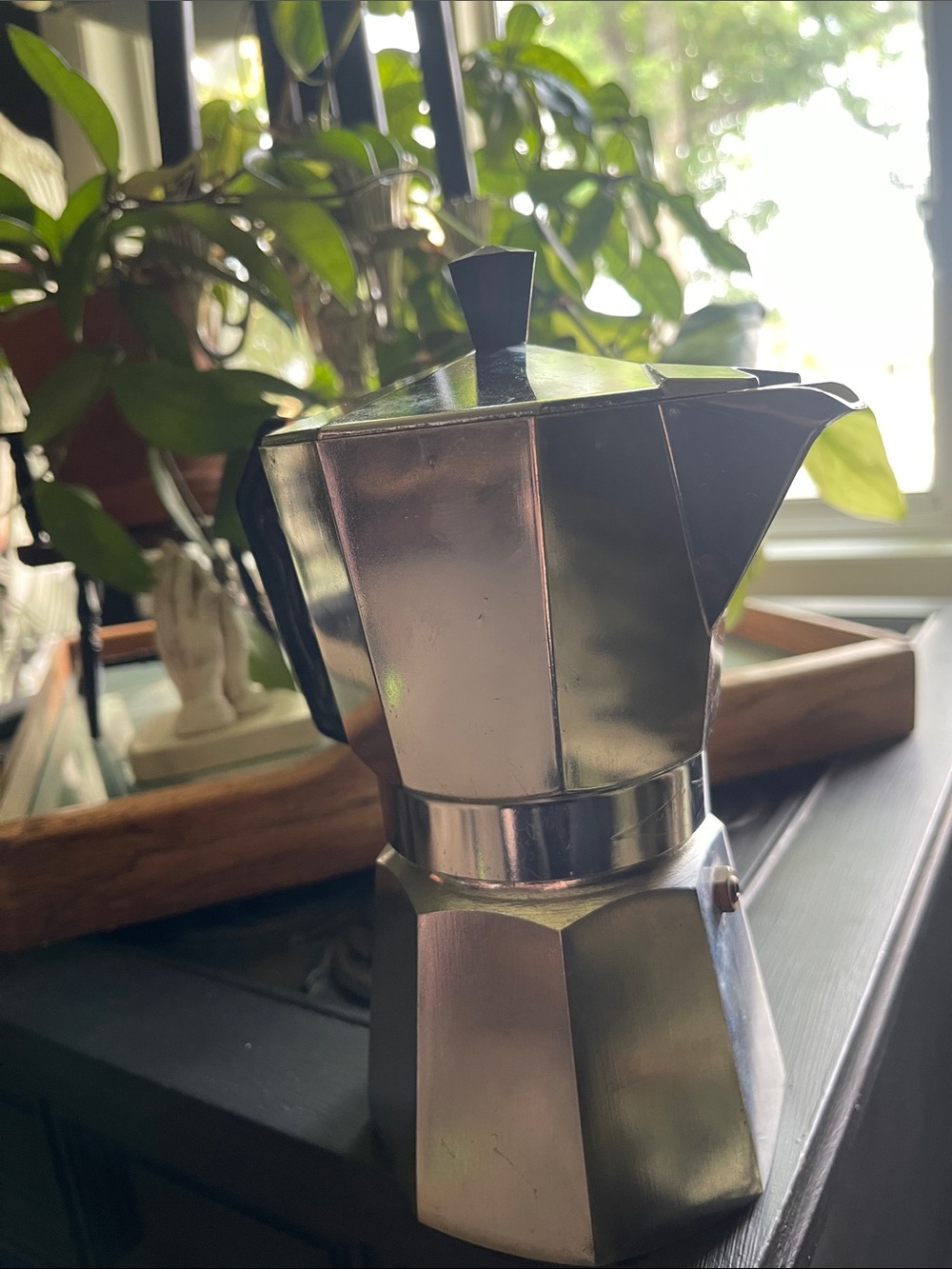 Vintage Morenita Crusinallo Italy 6 Cup(10-12oz)Aluminum Moka Pot Espresso Maker